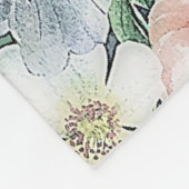 Zachte waterverf pastelfloraal fleece deken (Hoek)