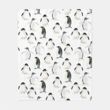 Zachte Waterverf Penguin Fleece Throw
