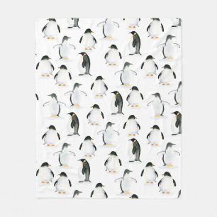Zachte Waterverf Penguin Fleece Throw