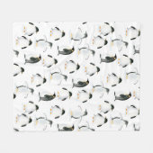 Zachte Waterverf Penguin Fleece Throw Deken (Voorkant (Horizontaal))