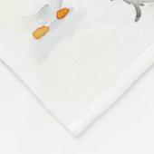 Zachte Waterverf Penguin Fleece Throw Deken (Hoek)