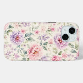 Zachte Waterverf Pioen Bloemen Case-Mate iPhone Case (Achterkant (horizontaal))