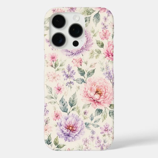 Zachte Waterverf Pioen Bloemen Case-Mate iPhone Case (Achterkant)