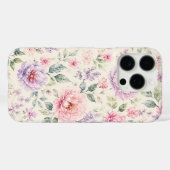Zachte Waterverf Pioen Bloemen Case-Mate iPhone Case (Achterkant (horizontaal))