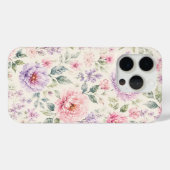 Zachte Waterverf Pioen Bloemen Case-Mate iPhone Case (Achterkant (horizontaal))