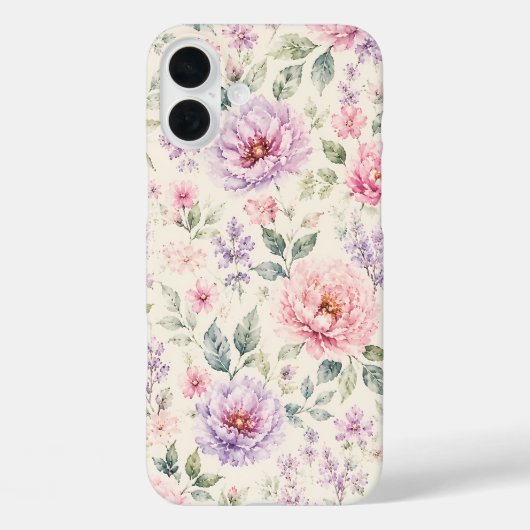 Zachte Waterverf Pioen Bloemen Case-Mate iPhone Case (Achterkant)