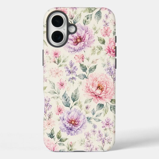 Zachte Waterverf Pioen Bloemen Case-Mate iPhone Case (Achterkant)