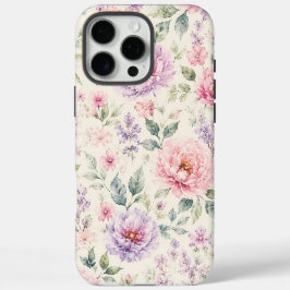 Zachte Waterverf Pioen Bloemen iPhone 16 Pro Max Hoesje