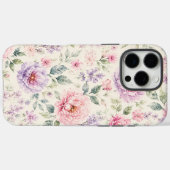 Zachte Waterverf Pioen Bloemen Case-Mate iPhone Case (Achterkant (horizontaal))