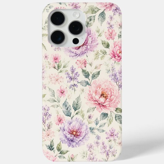 Zachte Waterverf Pioen Bloemen Case-Mate iPhone Case (Achterkant)