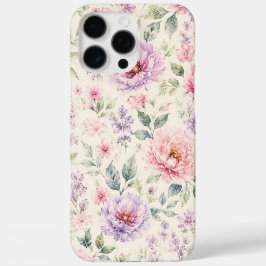 Zachte Waterverf Pioen Bloemen iPhone 16 Pro Max Hoesje