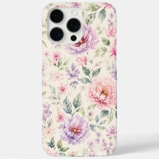 Zachte Waterverf Pioen Bloemen Case-Mate iPhone Case (Achterkant)