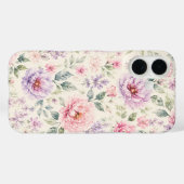Zachte Waterverf Pioen Bloemen Case-Mate iPhone Case (Achterkant (horizontaal))