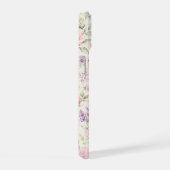 Zachte Waterverf Pioen Bloemen iPhone 15 Case (Rechterkant)