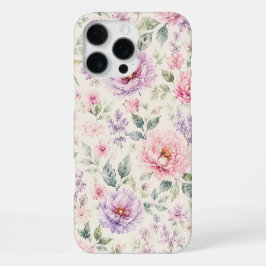 Zachte Waterverf Pioen Bloemen iPhone 16 Pro Max Hoesje