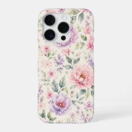 Zachte Waterverf Pioen Bloemen iPhone 16 Pro Hoesje