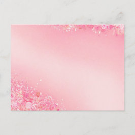 Zachte Waterverf Roze Bloemen Border Briefkaart