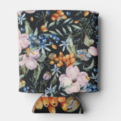 Zachte Waterverf: Roze Bloemenbessen Blikjeskoeler (Achterkant)