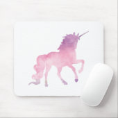 Zachte waterverf roze eenhoorn muismat (Met muis)