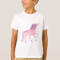 Zachte waterverf roze eenhoorn