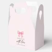 Zachte Waterverf Roze Strik Coquette Kerstcadeau Bedankdoosjes (Geopend)