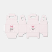 Zachte Waterverf Roze Strik Coquette Vakantie Cade Bedankdoosjes (Uitgevouwen)