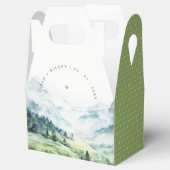 Zachte Waterverf Sneeuwberglandschap Bruiloft Bedankdoosjes (Geopend)