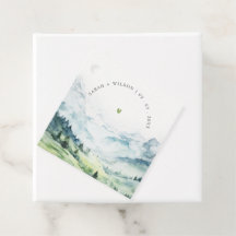 Zachte Waterverf Sneeuwberglandschap Bruiloft