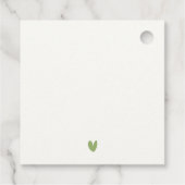 Zachte Waterverf Sneeuwberglandschap Bruiloft Bedankjes Labels (Achterkant)