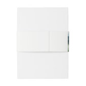 Zachte Waterverf Sneeuwberglandschap Bruiloft Uitnodigingen Wikkel (Achterkant Voorbeeld)