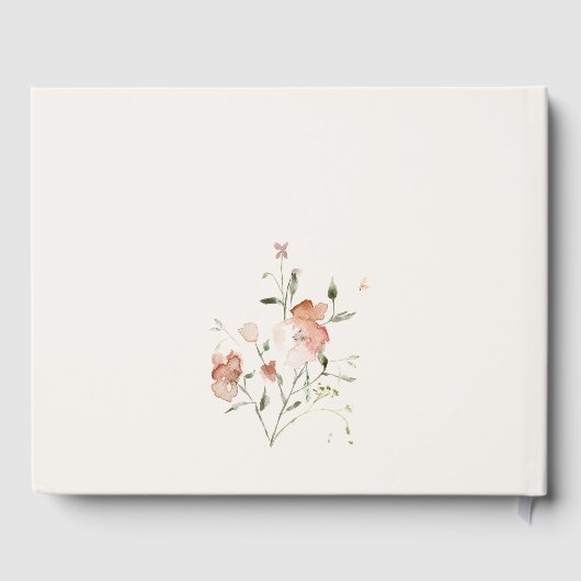 Zachte Waterverf van de Beemdweide Floral Wreath W Gastenboek (Achterkant)