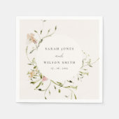 Zachte Waterverf van de Beemdweide Floral Wreath W Servet (Voorkant)