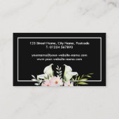 Zachte Waterverf Witte Calla Lily Rozen Visitekaartje (Achterkant)