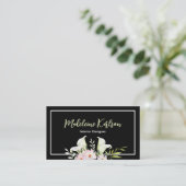 Zachte Waterverf Witte Calla Lily Rozen Visitekaartje (Staand voorkant)