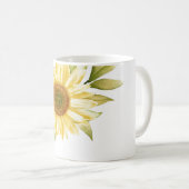 Zachte waterverf zonnebloemen koffiemok (Voorkant rechts)