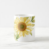 Zachte waterverf zonnebloemen koffiemok (Center)