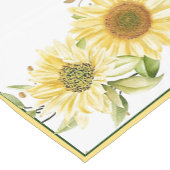 Zachte waterverf zonnebloemen korte tafelloper (Hoek)