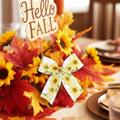 Zachte waterverf zonnebloemen satijnen lint