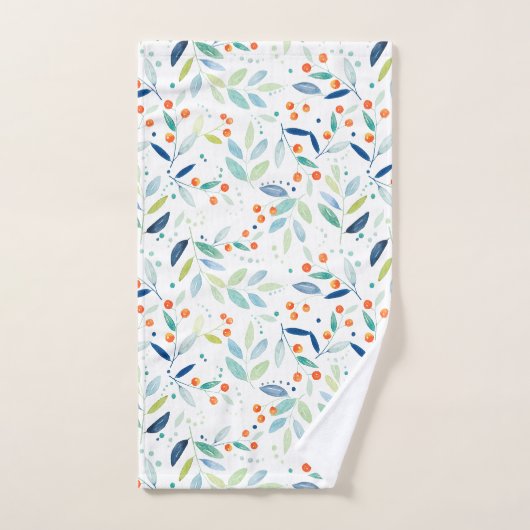 Zachte Waterverven Botanische afbeelding Bad Handdoek (Handdoek)
