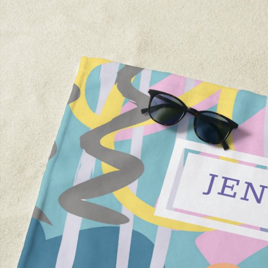 Zachte waterverven penseelstreken artistieke achte strandlaken (In situ)