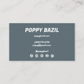 Zachte Wavy Stripes minimalistisch blauw groen Visitekaartje (Achterkant)