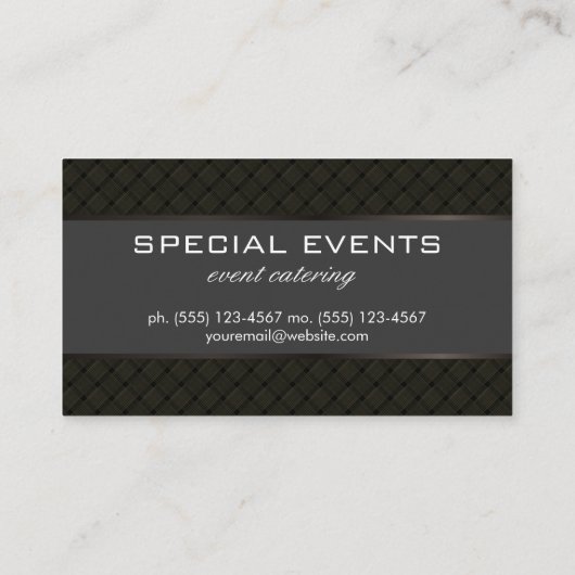 Zachte Weave Patroon Visitekaartje (Achterkant)