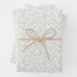 Zachte Weide Gedempte Salie - Neutraal Inpakpapier Vel