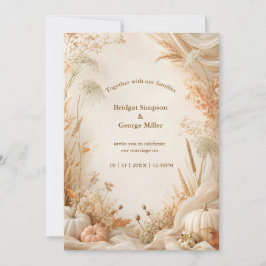 Zachte Weide Herfst minimale cottagecore Bruiloft Kaart