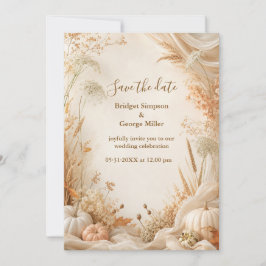 Zachte Weide Herfst minimale cottagecore Bruiloft Kaart