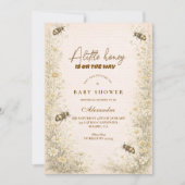 Zachte Weide Honing Bij Baby Shower Kaart (Voorkant)