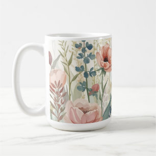 Zachte Weide-Indruck – Watercolor Botanische Muur Koffiemok