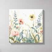 Zachte Weide Indruk – Waterverf Botanische Muur Canvas Afdruk (Voorkant)