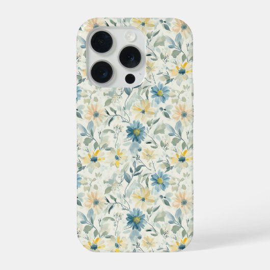 Zachte Weide Madeliefje Waterverf iPhone Hoesje (Achterkant)