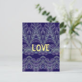 Zachte Wervelingen Liefde (Paars) Briefkaart (Staand voorkant)